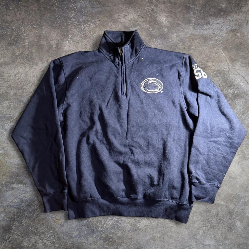 Blue 84 Penn State Nittany Lions Quarter Zip Sweatshirt Navy Blue Mens Large